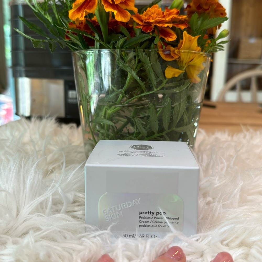 Saturday Skin Pretty Pop prebiotic Power whipped cream